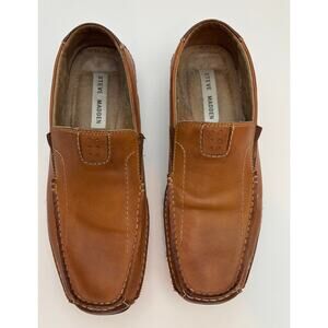 Steve Madden Men’s Tan Leather Slip On Loafers Size 10.5 Preppy Business Casual